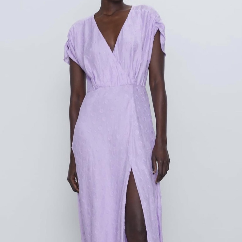 Zara lavender midi dress